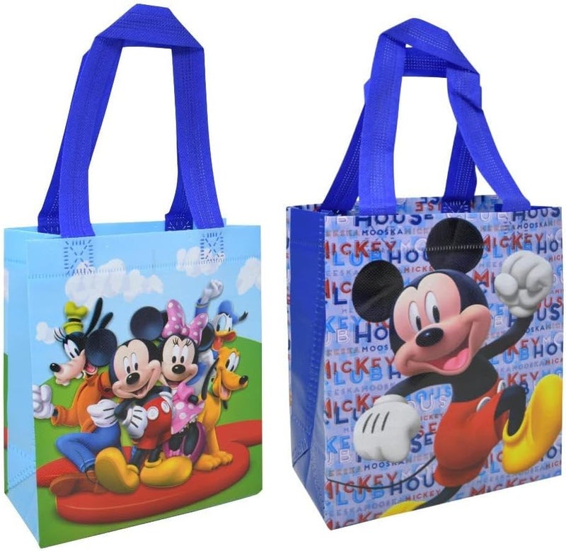 Disney Mickey and Friends Party Favor Bags Set – 12 Pack of 8" Mickey Mouse Party Goodie Bags for Kids Bulk Reusable Totes | Birthday Party Supplies - Image 4